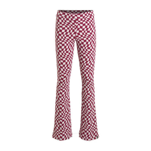 Cars flared broek LOTA FLAIR met all over print fuchsia/wit Roze Meisjes Polyester