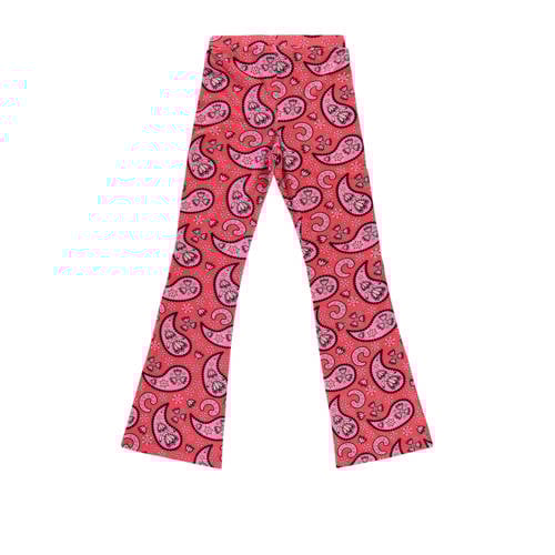 Cars flared broek ILVA FLAIR met paisleyprint fuchsia roze Meisjes Viscose 116