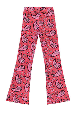 flared broek ILVA FLAIR met paisleyprint fuchsia/roze