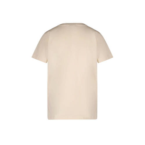 Cars T-shirt KAT met tekst ecru Meisjes Katoen Ronde hals Tekst 116