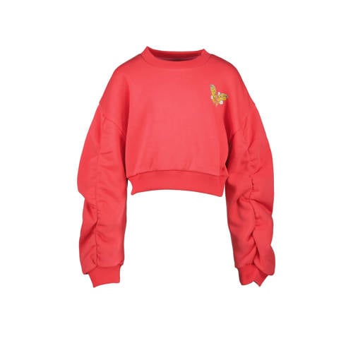 Cars sweater YASTI met backprint koraal Roze Backprint