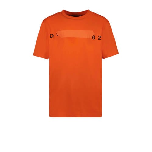 Cars T-shirt PRAYS met tekst oranje Jongens Katoen Ronde hals Tekst - 116