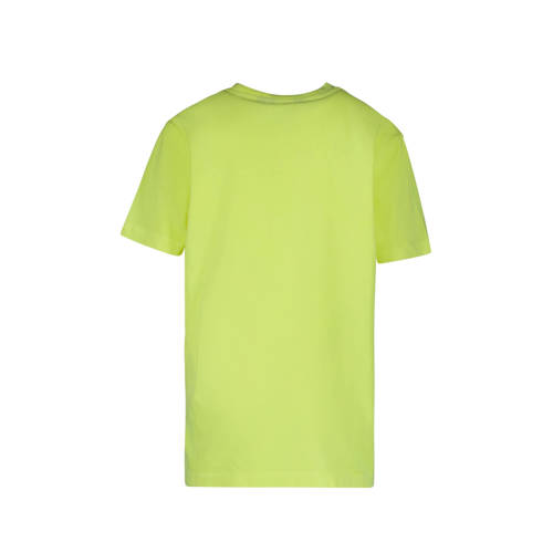 Cars T-shirt SONO met tekst neon geel Jongens Katoen Ronde hals Tekst 128