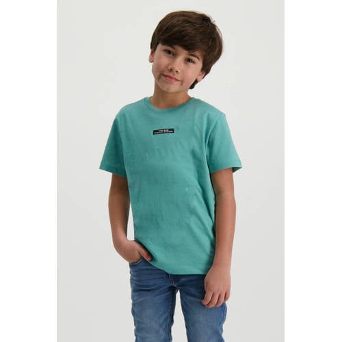 Cars T-shirt SONO met tekst turquoise Blauw Jongens Katoen Ronde hals Tekst 116