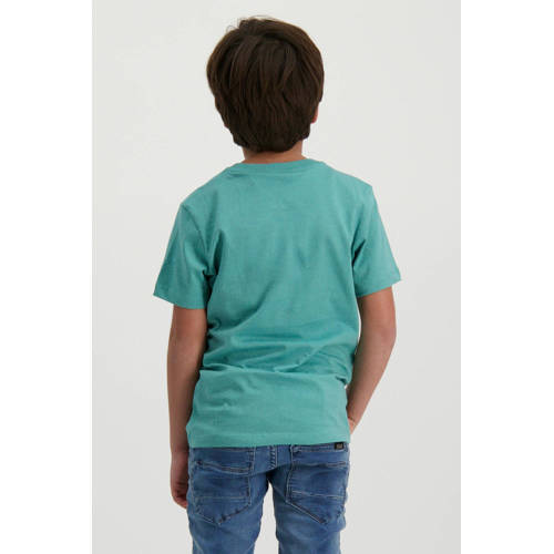 Cars T-shirt SONO met tekst turquoise Blauw Jongens Katoen Ronde hals Tekst 116