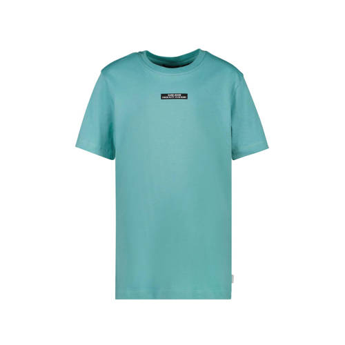 Cars T-shirt SONO met tekst turquoise Blauw Jongens Katoen Ronde hals Tekst