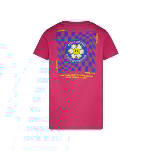 Cars T-shirt VIOLETT met backprint fuchsia Roze Meisjes Katoen Ronde hals 116