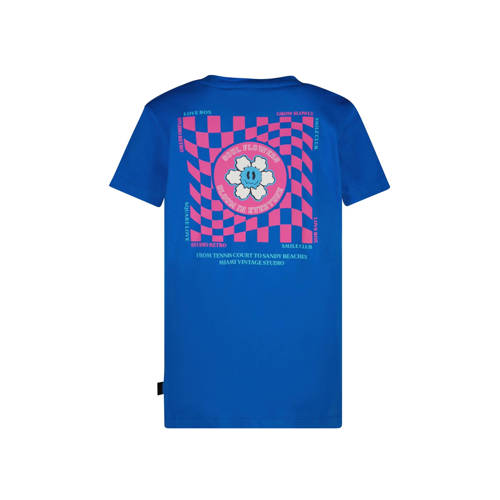 Cars T-shirt VIOLETT met backprint kobaltblauw Meisjes Katoen Ronde hals 116