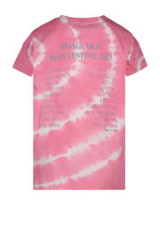 thumbnail: Roze en witte meisjes Cars tie-dye T-shirt van katoen met korte mouwen en ronde hals