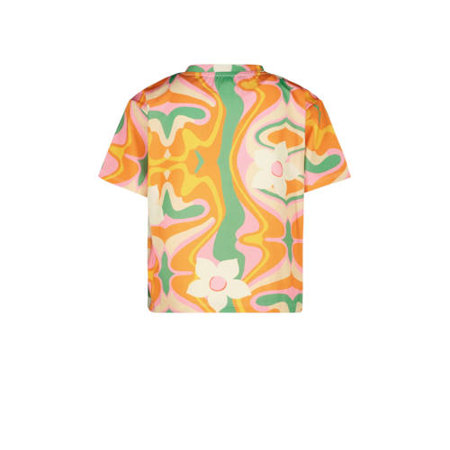 Cars tie-dye T-shirt SETU oranje groen Meisjes Polyester Ronde hals Tie-dye 116