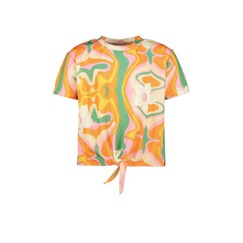 Cars tie-dye T-shirt SETU oranje/groen Meisjes Polyester Ronde hals Tie-dye