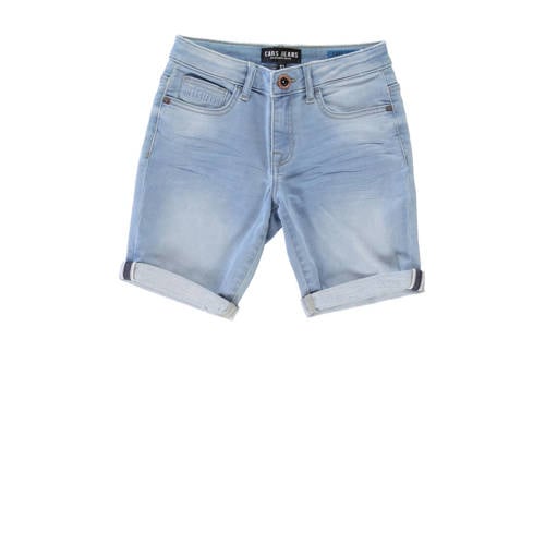 Cars denim short SEATLE bleached used Blauw Jongens Stretchdenim Effen