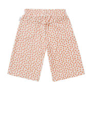 thumbnail: Oranje en witte meisjes Noppies baby straight fit broek van biologisch katoen met regular waist en elastische tailleband