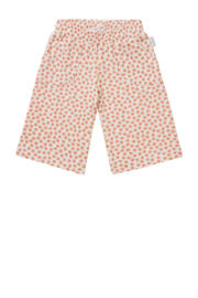 thumbnail: Oranje en witte meisjes Noppies baby straight fit broek van katoen met regular waist en elastische tailleband