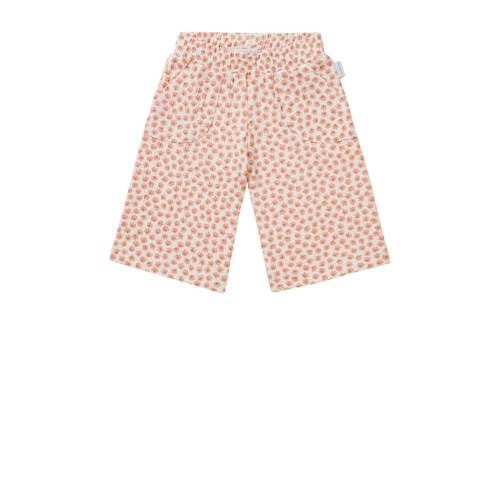 Noppies baby straight fit broek met all over print oranje/wit Meisjes Katoen