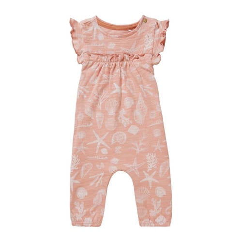 Noppies baby jumpsuit met all over print roze Meisjes Katoen Ronde hals