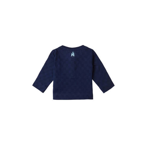 Noppies baby longsleeve blauw Jongens Katoen Ronde hals Effen 50