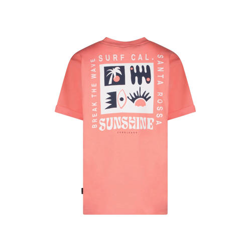 Cars T-shirt RADHEM met backprint licht koraalroze Jongens Katoen Ronde hals 116