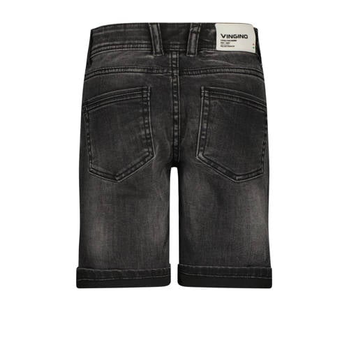 VINGINO denim short Curzio Damage black vintage Korte broek Zwart Jongens Stretchdenim 128