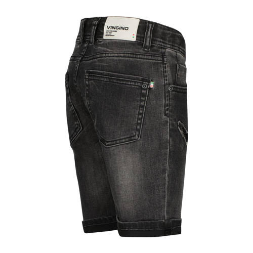 VINGINO denim short Curzio Damage black vintage Korte broek Zwart Jongens Stretchdenim 128