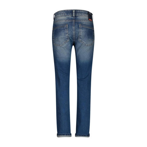 VINGINO skinny jeans Aron blue vintage Blauw Jongens Stretchdenim Effen 128