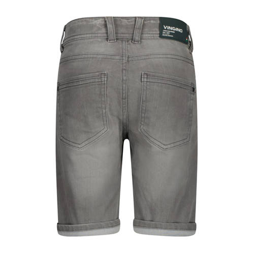 VINGINO denim short Curzio light grey Korte broek Grijs Jongens Stretchdenim 128