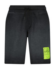 thumbnail: Donkergrijs en neonkleurige jongens Vingino sweatshort Rados met regular waist, elastische tailleband met koord en printopdruk
