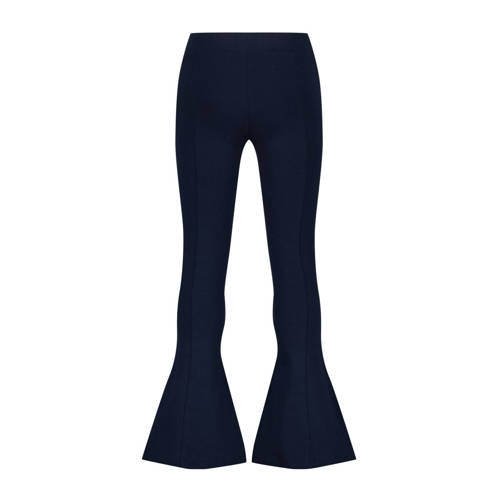 VINGINO flared broek Samina donkerblauw Meisjes Stretchkatoen Effen 128