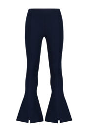 thumbnail: Blauwe meisjes Vingino flared broek Samina van stretchkatoen met regular waist, elastische tailleband en effen