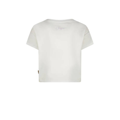 VINGINO T-shirt Hilla met tekst wit Meisjes Katoen Ronde hals Tekst 128