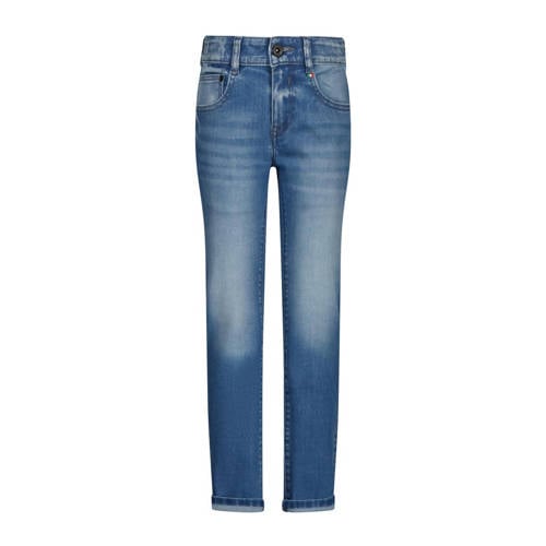 Vingino slim fit jeans Dante mid blue wash Blauw Jongens Stretchdenim Effen