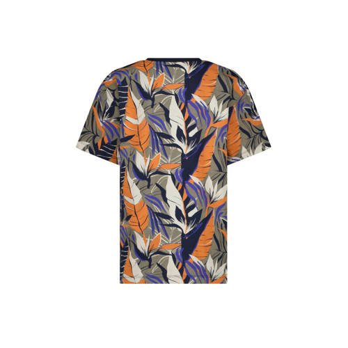VINGINO T-shirt Hor met all over print zand oranje paars Beige Jongens Katoen Ronde hals 128