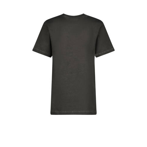 VINGINO T-shirt Herso met printopdruk donkergrijs neon geel Jongens Katoen Ronde hals 128