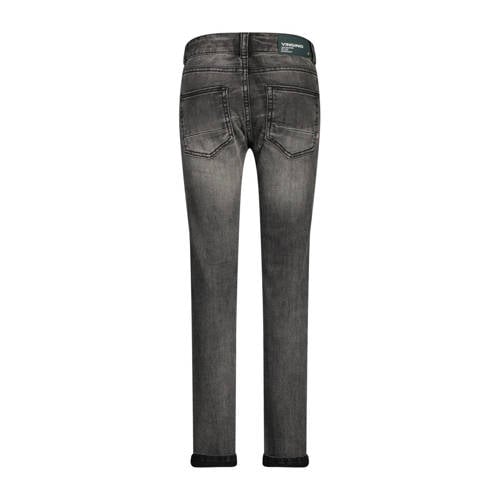 VINGINO slim fit jeans Dante dark grey vintage Grijs Jongens Stretchdenim 128