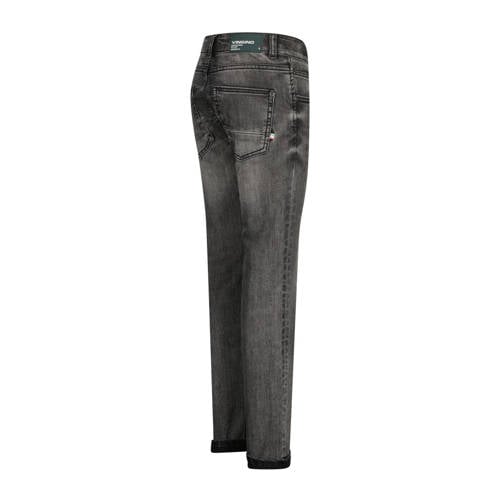 VINGINO slim fit jeans Dante dark grey vintage Grijs Jongens Stretchdenim 128