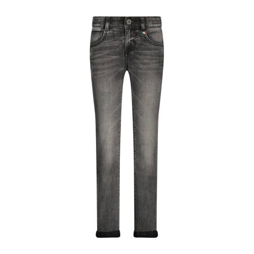 Vingino slim fit jeans Dante dark grey vintage Grijs Jongens Stretchdenim