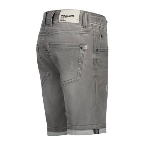 VINGINO denim short Curzio Damage light grey Korte broek Grijs Jongens Stretchdenim 128