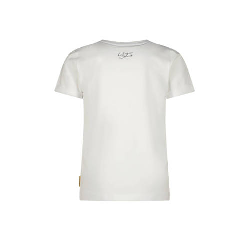 VINGINO T-shirt Hersa met printopdruk wit Meisjes Stretchkatoen Ronde hals 128