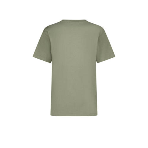 VINGINO T-shirt Hon met logo olijfgroen Jongens Katoen Ronde hals Logo 128