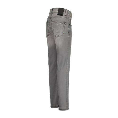 VINGINO skinny jeans Aron light grey Grijs Jongens Stretchdenim Effen 128