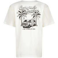thumbnail: Witte jongens Vingino T-shirt Hatsa van katoen met backprint, korte mouwen en ronde hals