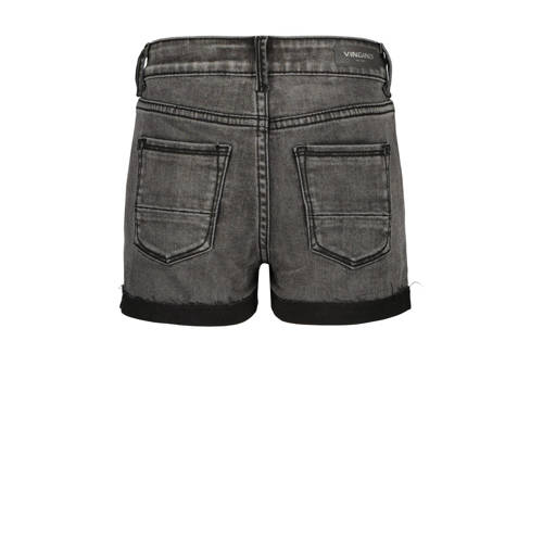 VINGINO denim short Diletta dark grey vintage Korte broek Grijs Meisjes Stretchdenim 128