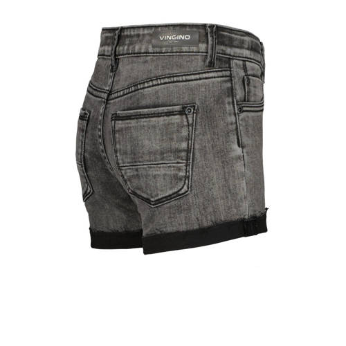 VINGINO denim short Diletta dark grey vintage Korte broek Grijs Meisjes Stretchdenim 128