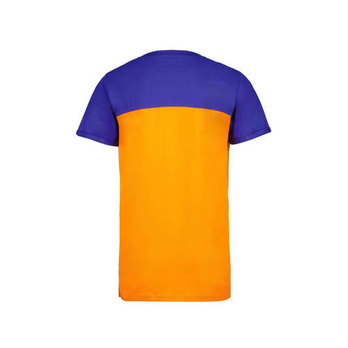 4PRESIDENT T-shirt oranje Jongens Stretchkatoen Ronde hals Effen 140