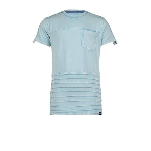 4PRESIDENT T-shirt blauw Jongens Stretchkatoen Ronde hals Effen - 104