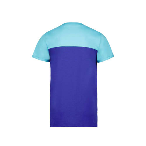 4PRESIDENT T-shirt blauw Jongens Stretchkatoen Ronde hals Meerkleurig 98