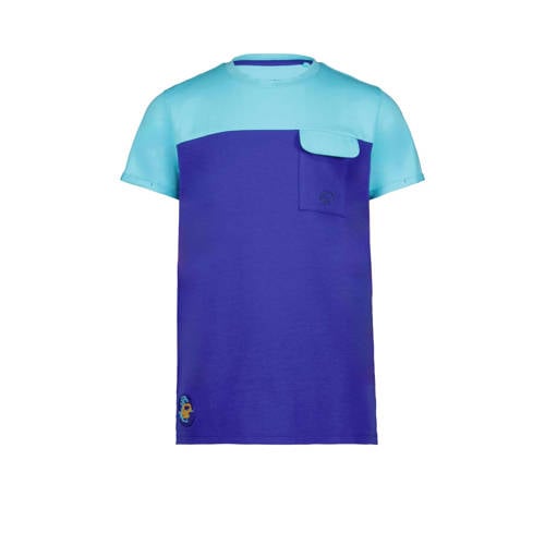 4PRESIDENT T-shirt blauw Jongens Stretchkatoen Ronde hals Meerkleurig - 104