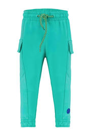 thumbnail: Groene jongens 4PRESIDENT broek van stretchkatoen met elastische tailleband met koord en effen