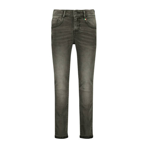 Vingino slim fit jeans Giovanni dark grey vintage Grijs Jongens Stretchdenim