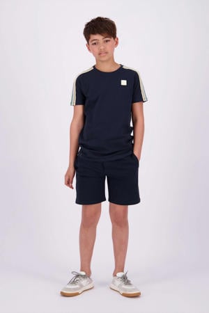 T-shirt Jape donkerblauw/geel